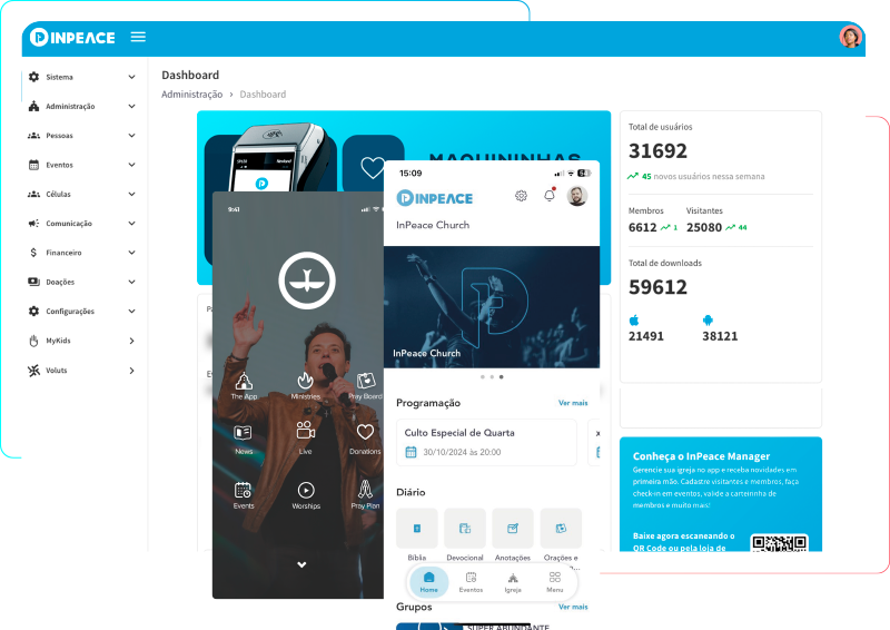 inpeace. Aplicativo e gestão para igrejas