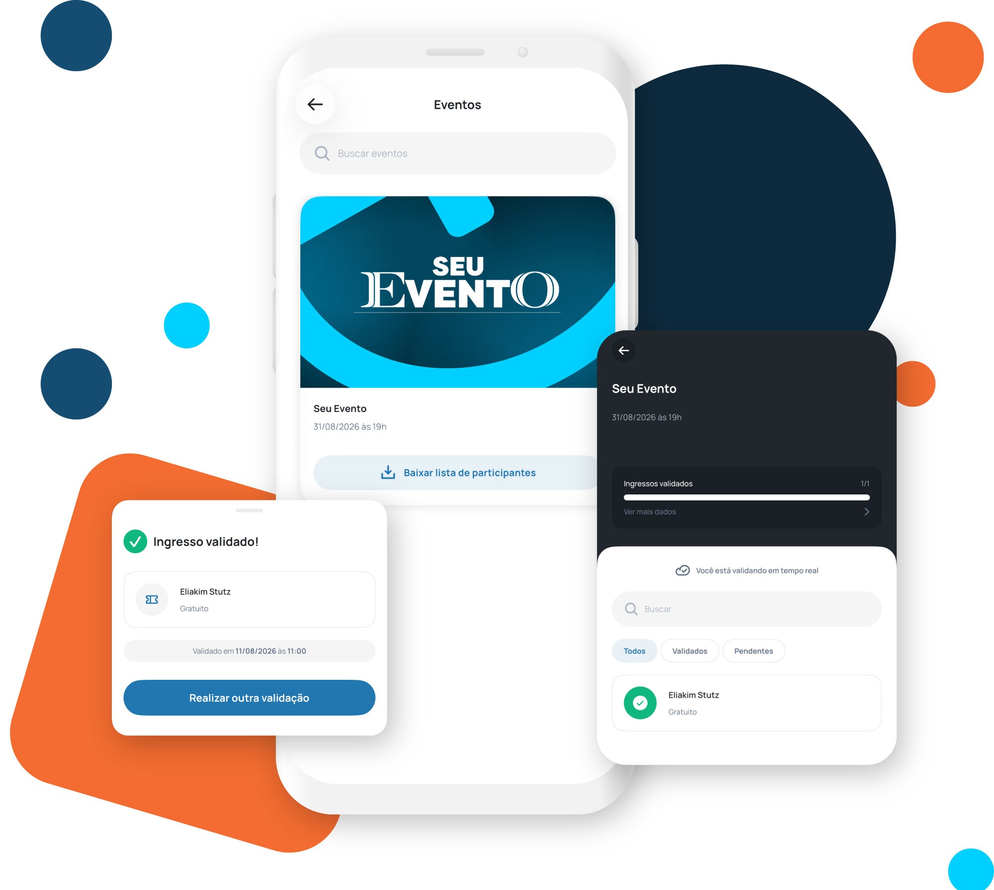 Tela de valida&ccedil;&atilde;o de ingressos de eventos no InPeace Manager