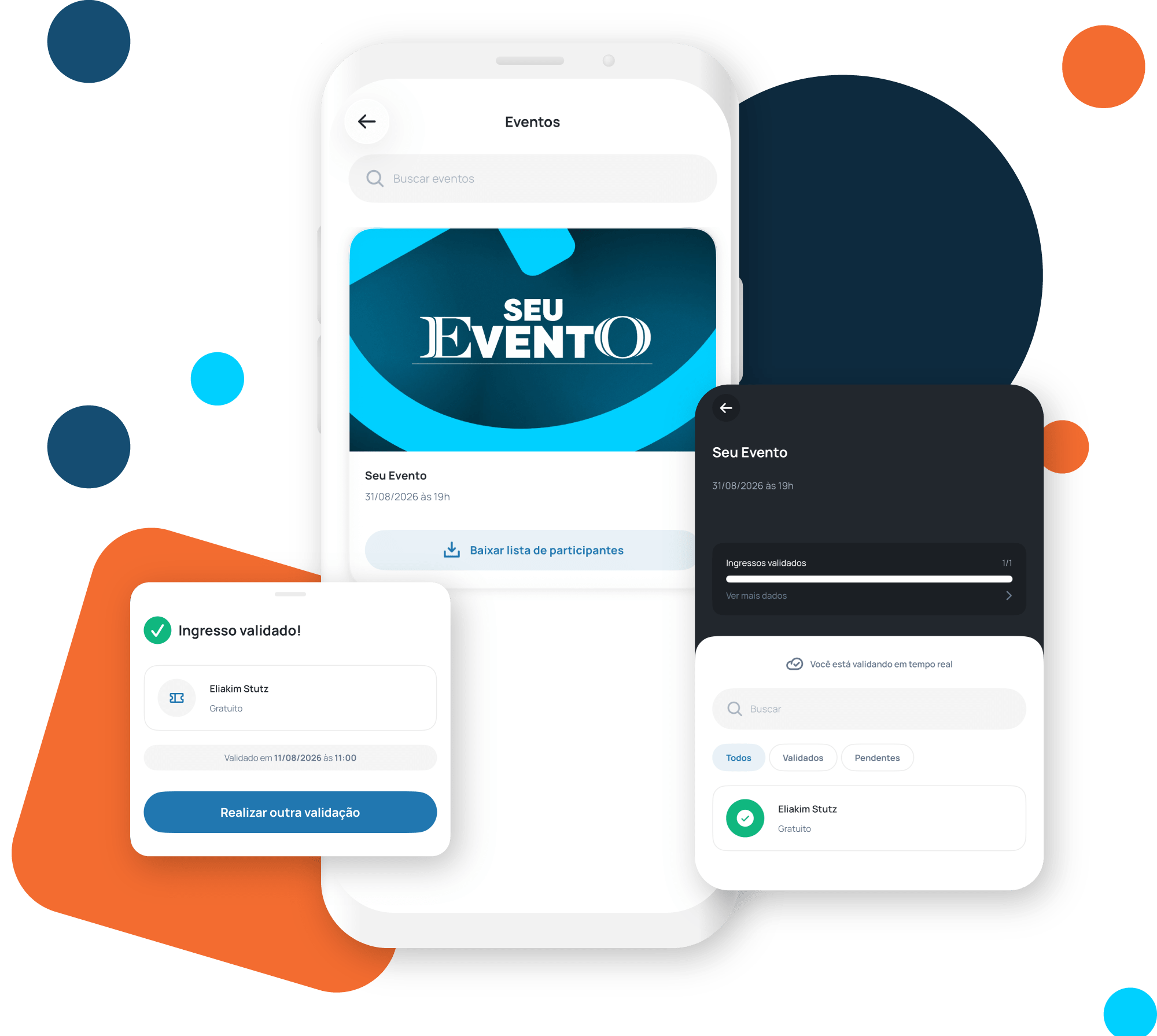 Tela de valida&ccedil;&atilde;o de ingressos de eventos no InPeace Manager